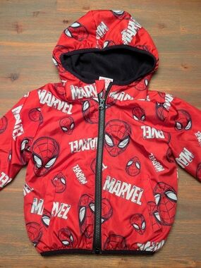 Marvel Spider-Man Red Kids Hooded Jacket
